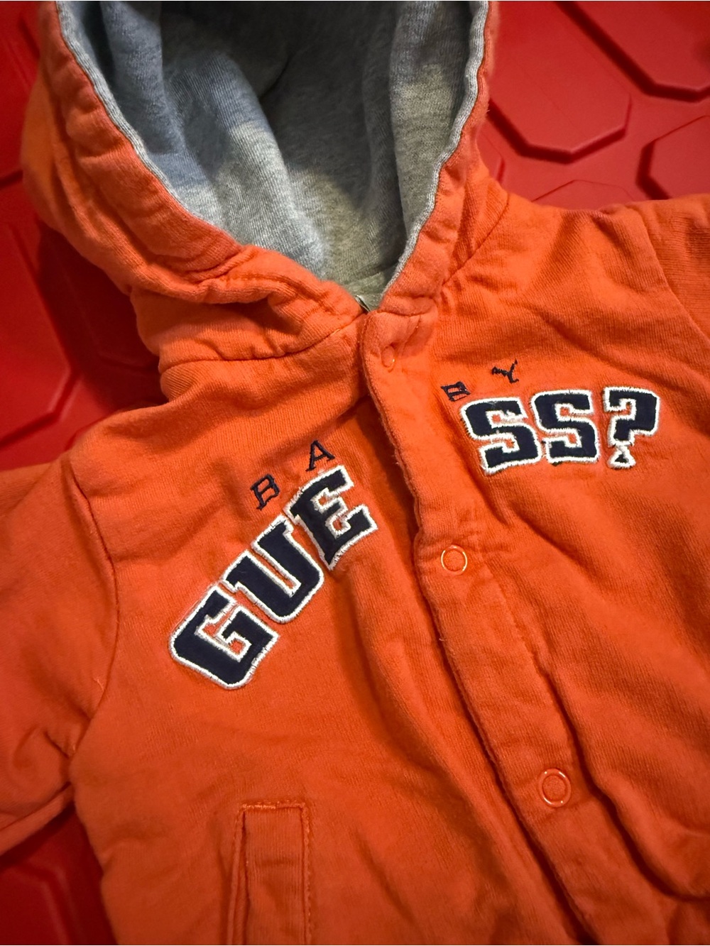 Orange Hooded Kids Jacket - GUESS Inspired rare vintage